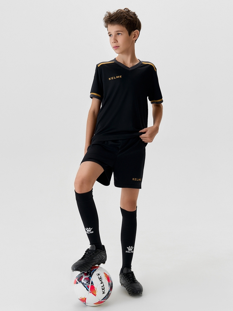 Детская футбольная форма Kelme Children's Short-sleeved Football Uniform Set 7451ZB3793-037 Black