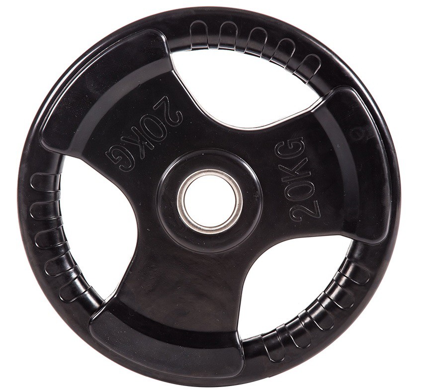 Диск обрезиненный черный 3 Handle D51мм 20кг Profi-Fit