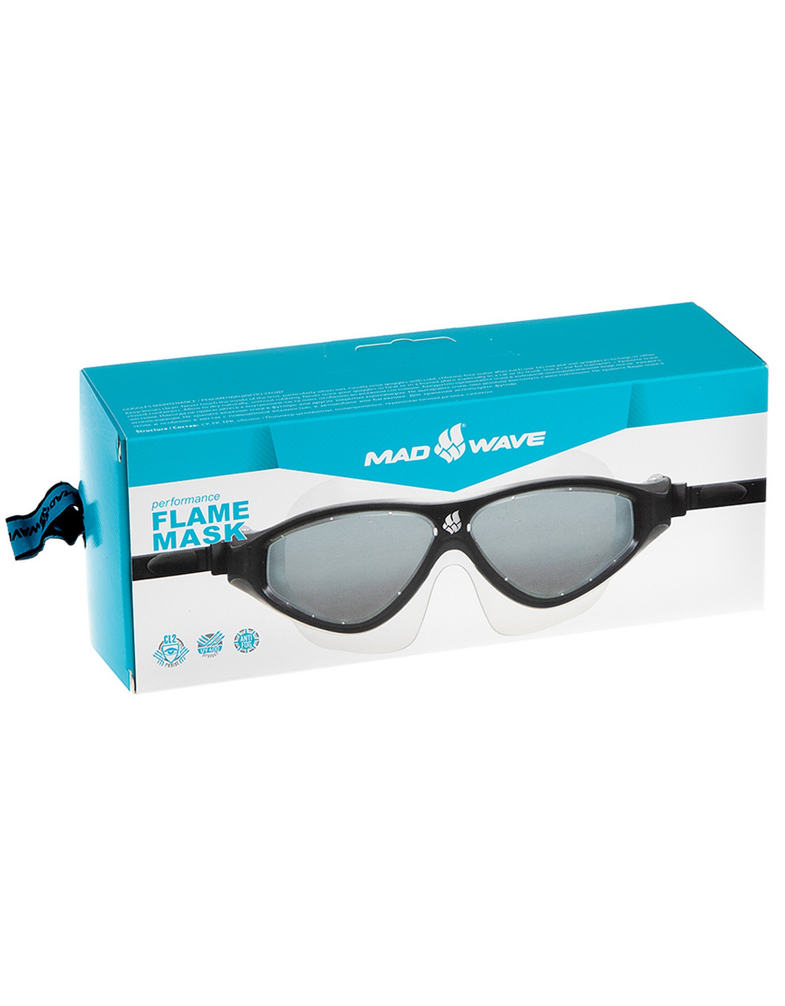 Маска для плавания Mad Wave Flame Mask M0461 02 0 10W зеленый