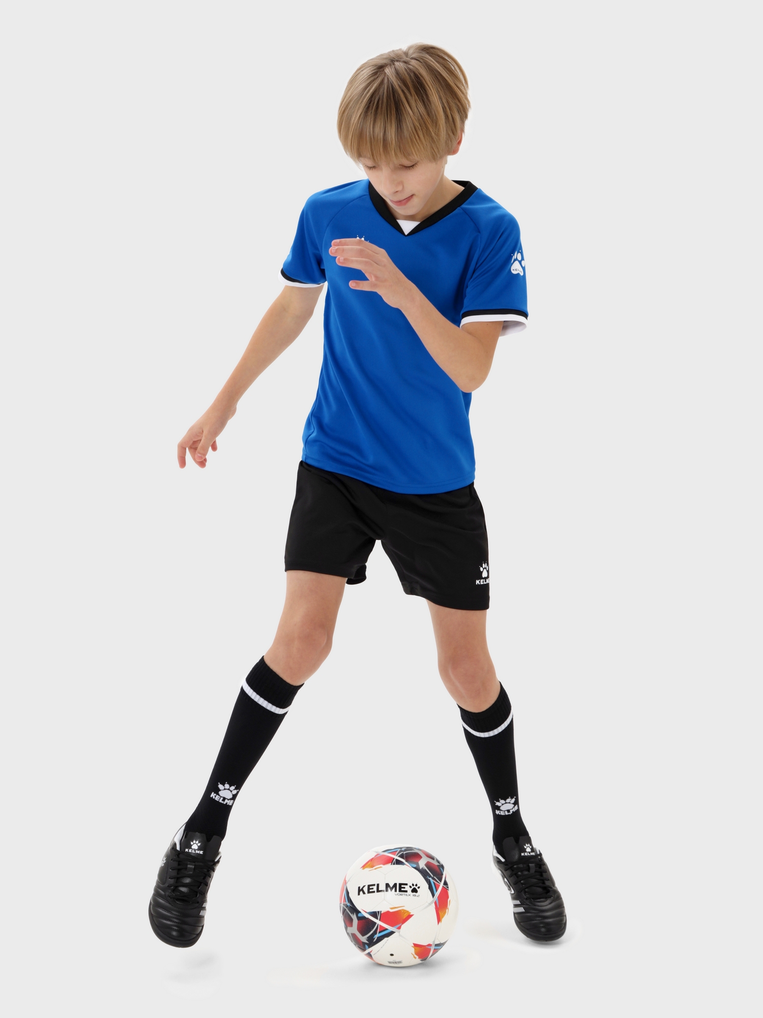Детская футбольная форма Kelme Football Uniform Set 8551ZB31084-481 Blue\Black