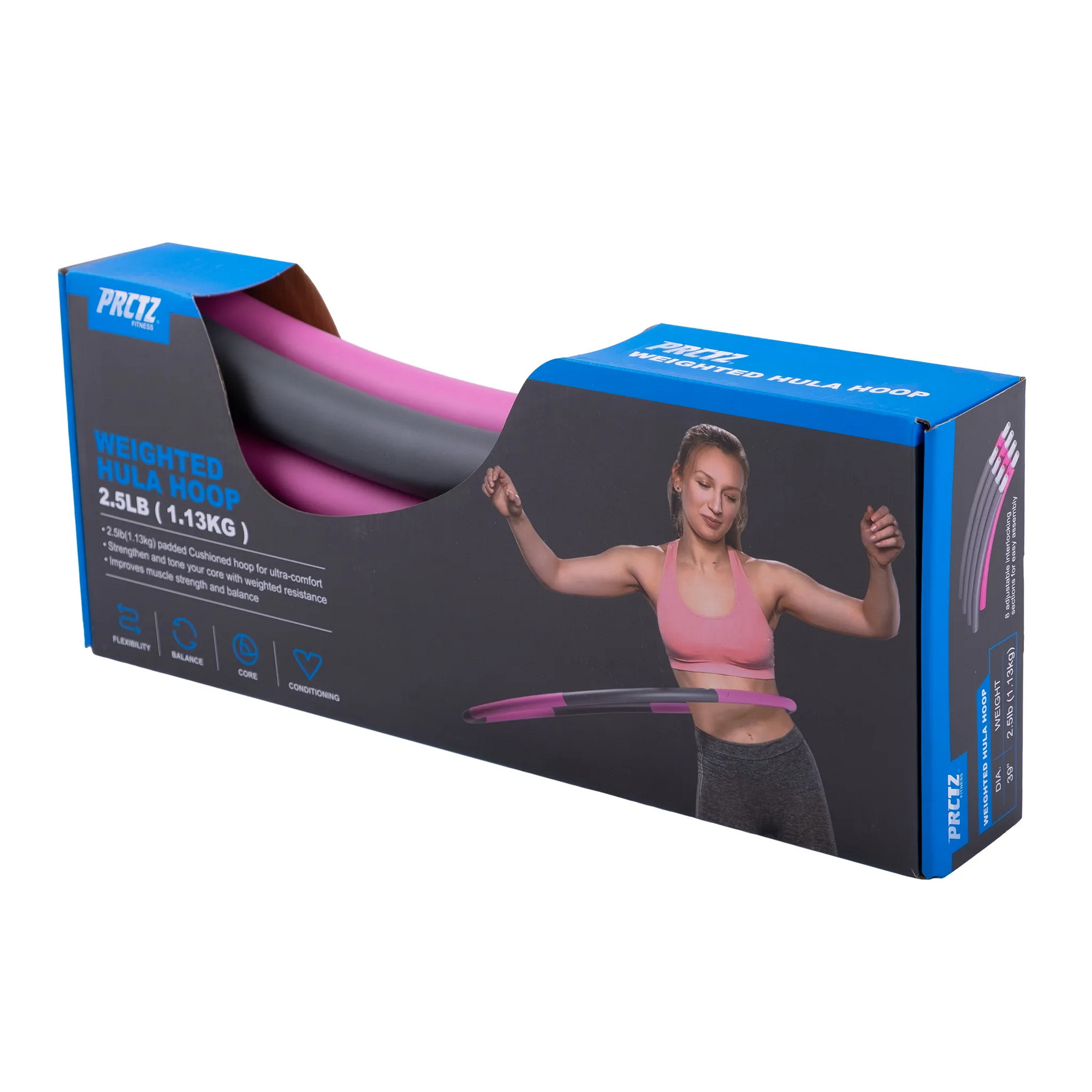 Обруч утяжеленный 1.13 кг 100см PRCTZ WEIGHTED HULA-HOOP PW5272