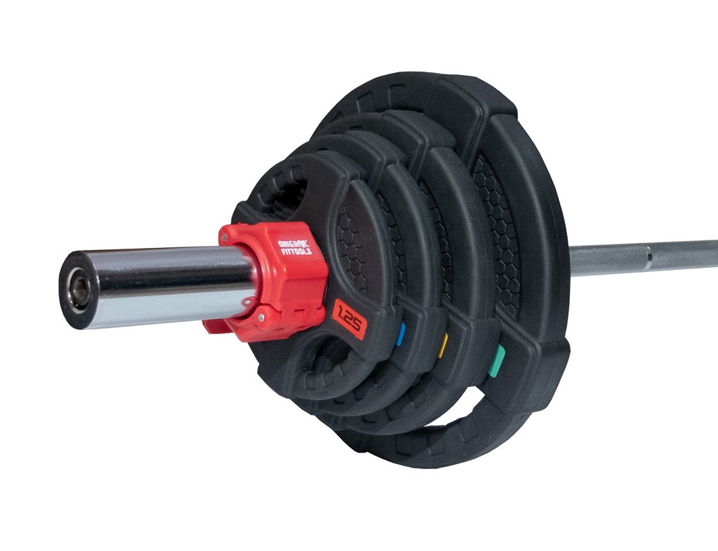 Штанга 53 кг Original Fit.Tools диски 50 мм с двумя хватами, гриф 180 см