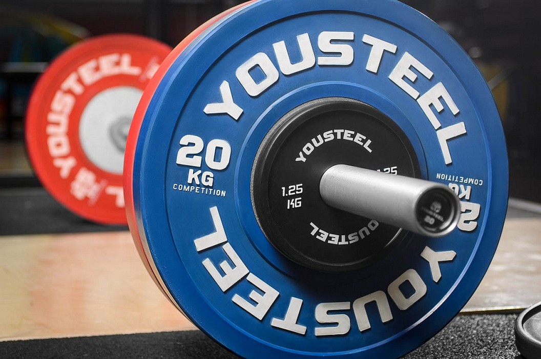 Диск 1,25кг YouSteel каучуковый, тренировочный, черный
