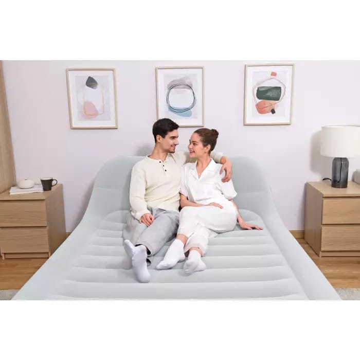 Надувная кровать 152х226х84(46)см SleekFlow с изголовьем, встр.нас. 220В Bestway 67923