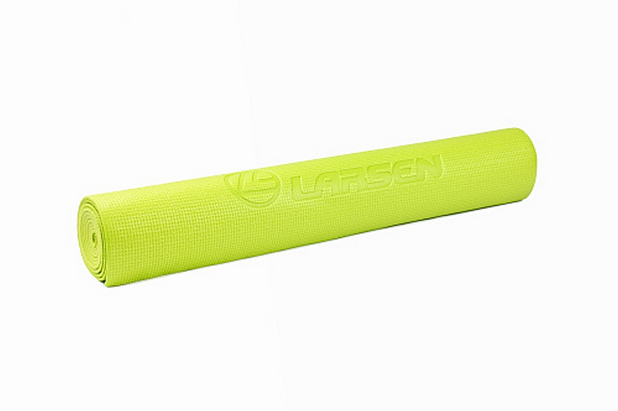 Коврик для фитнеса и йоги 173х61х0,4см Larsen PVC, лайм