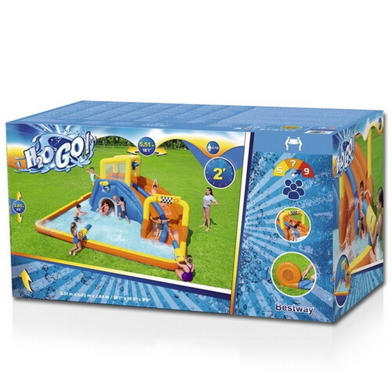 Игровой центр 551х502х265см Bestway Super Speedway с 2-ой горкой 53377