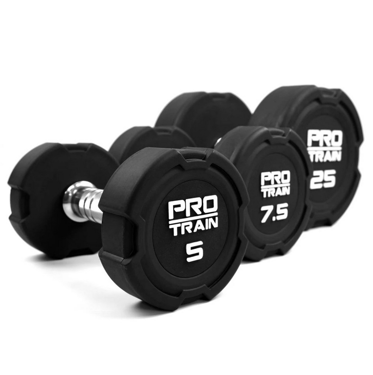 Гантельный ряд полиуретановый 2,5-50 кг Protrain DPU (2.5-50)