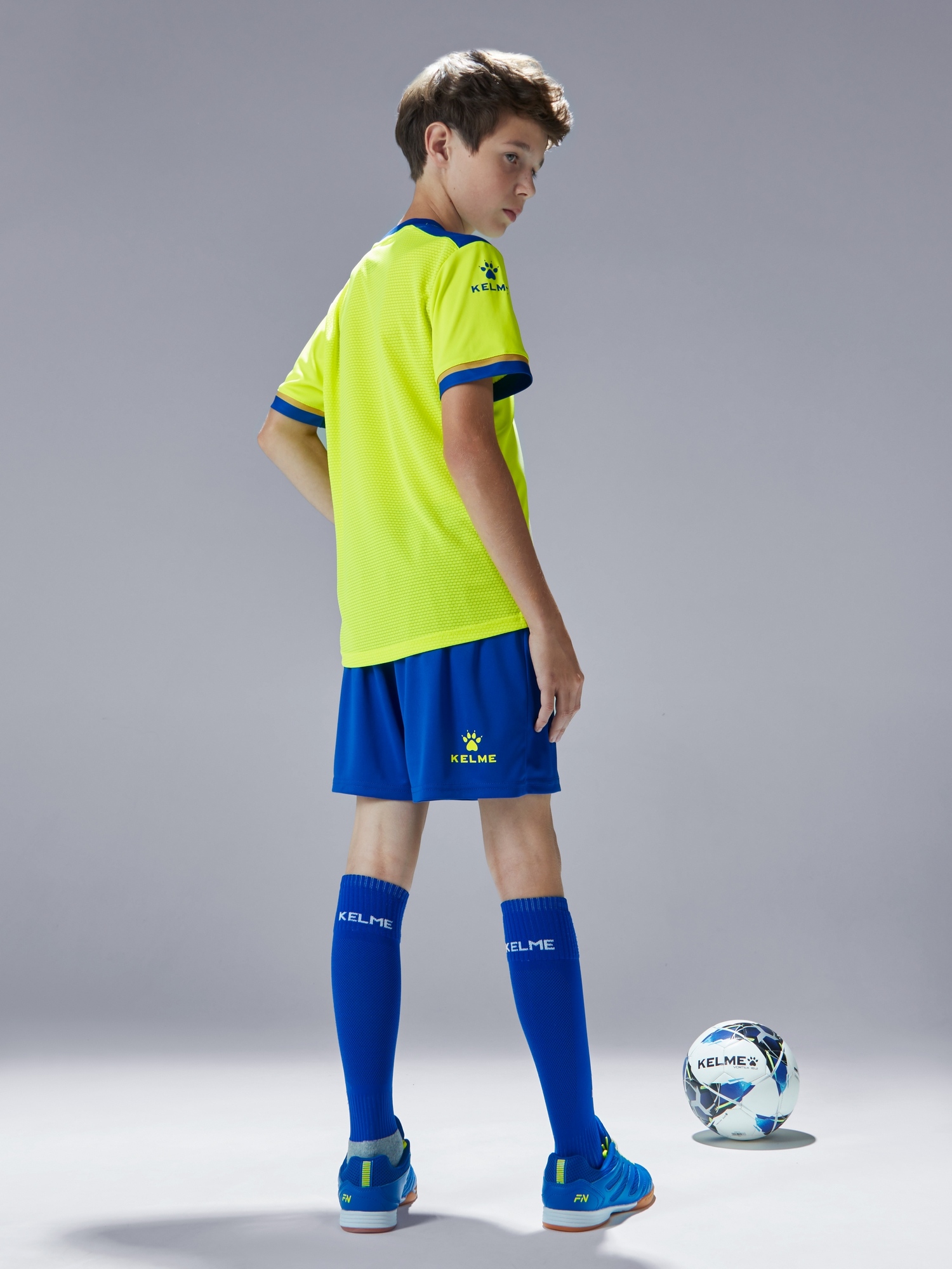 Детская футбольная форма Kelme Football Suit 8351ZB3158-918 Yellow\Blue