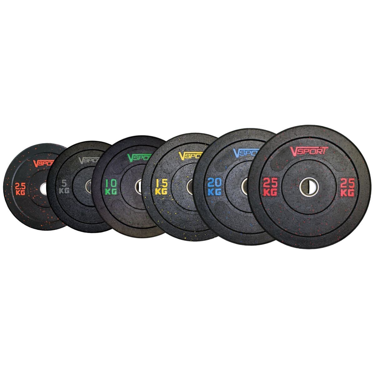 Диск бамперный 25кг V-Sport FTX-1037-25 черный