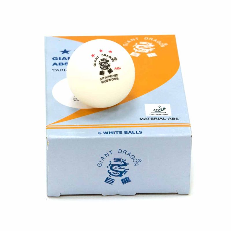 Мячи Giant Dragon Professional ITTF 3* New белый (6 шт. в коробке)