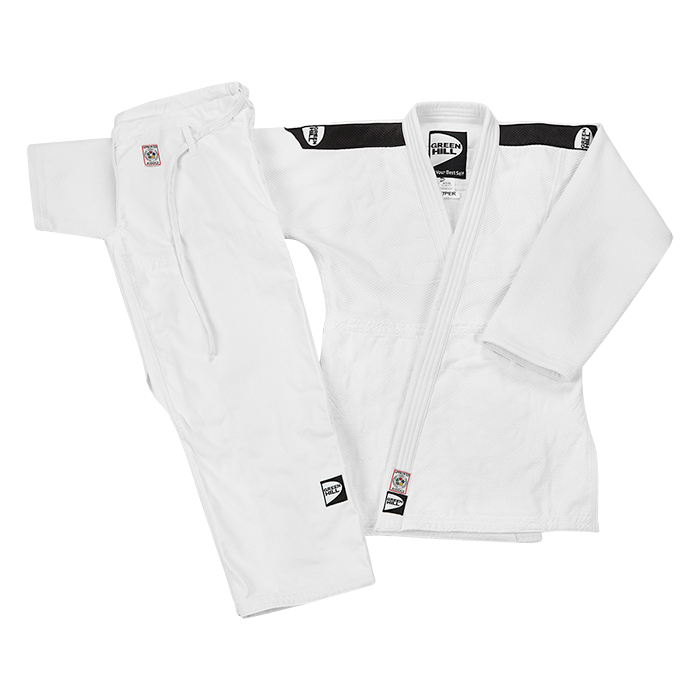 Кимоно Дзюдо Green Hill Super одобрено IJF JSS-10211, белое