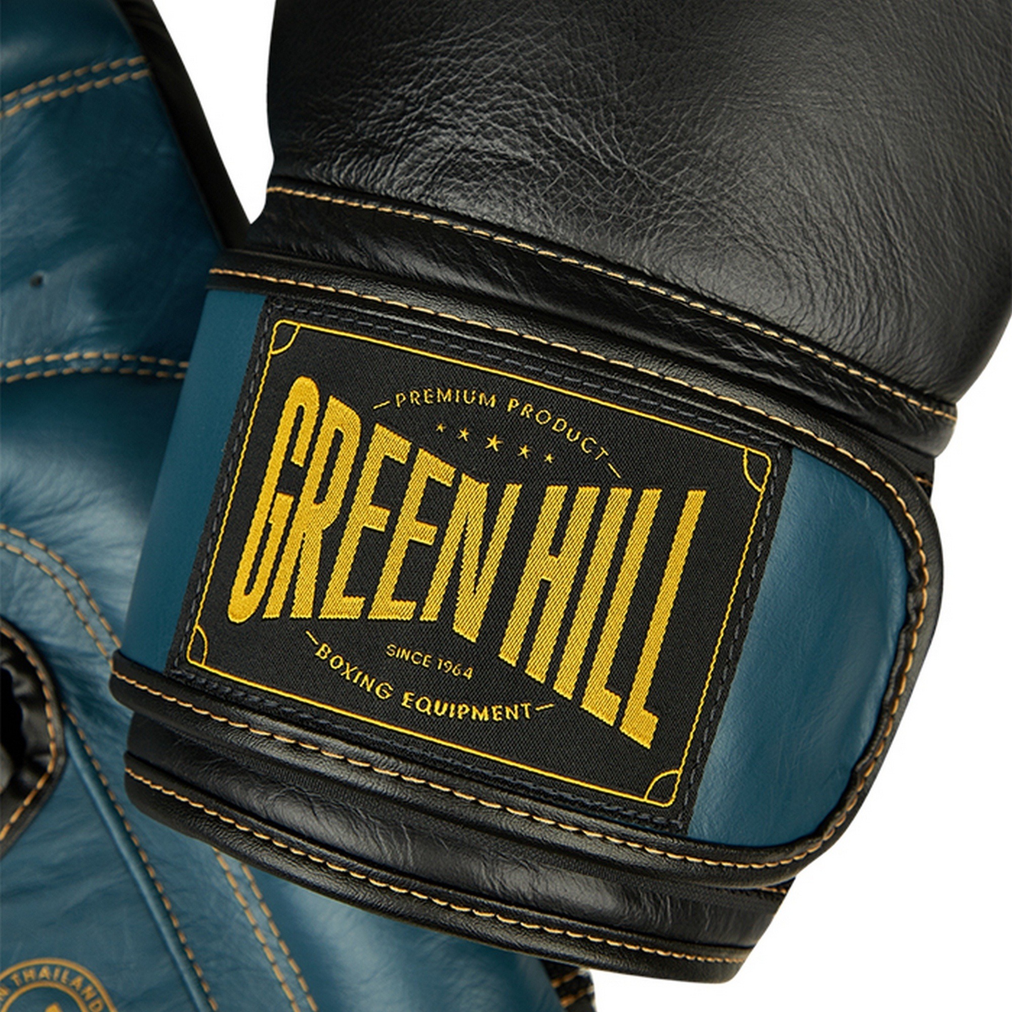 Боксерские перчатки Green Hill RAIDER THBGHB-05 чёрно-голубой