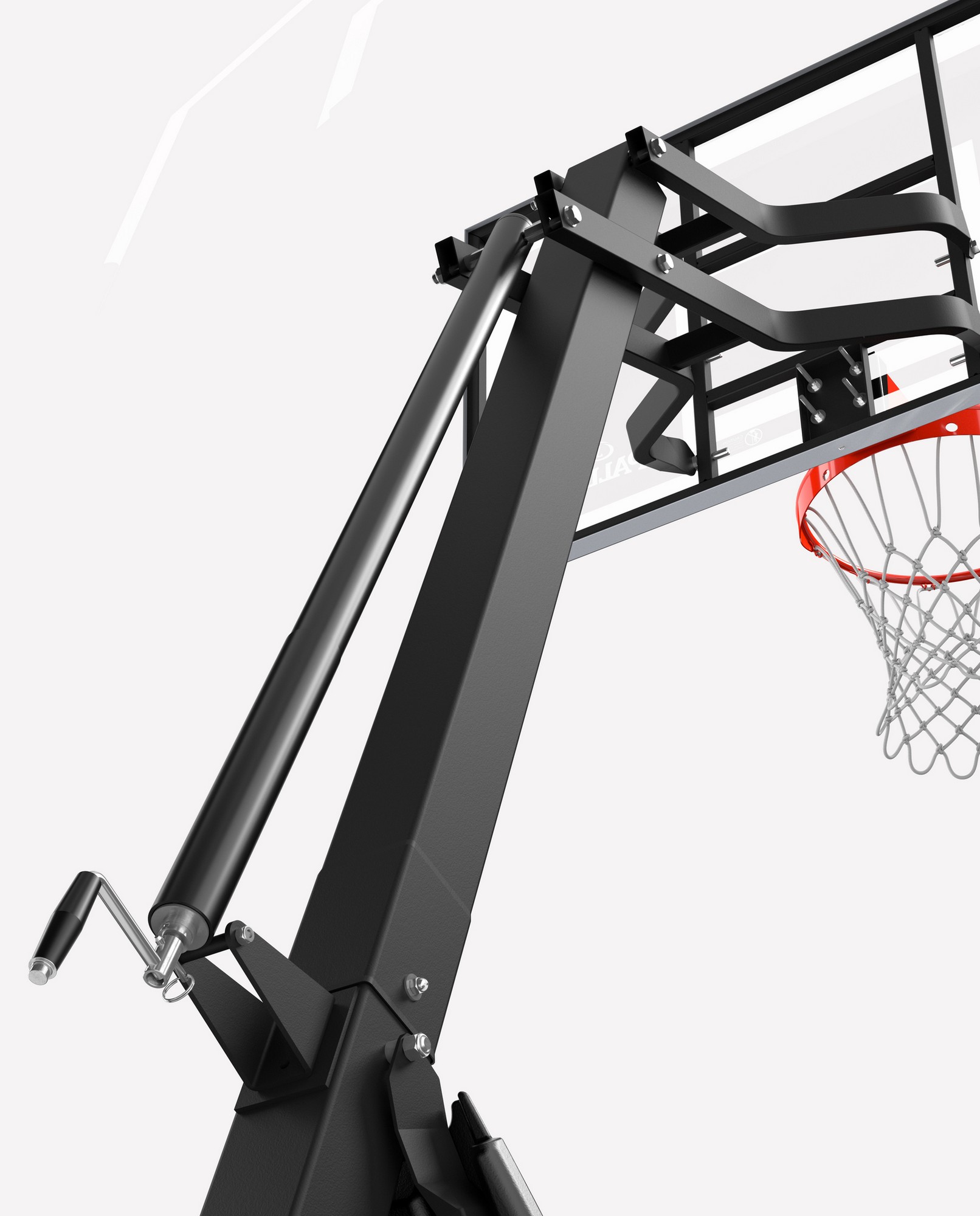 Мобильная баскетбольная стойка Spalding The Beast JR GLASS 54" 7B1454CN