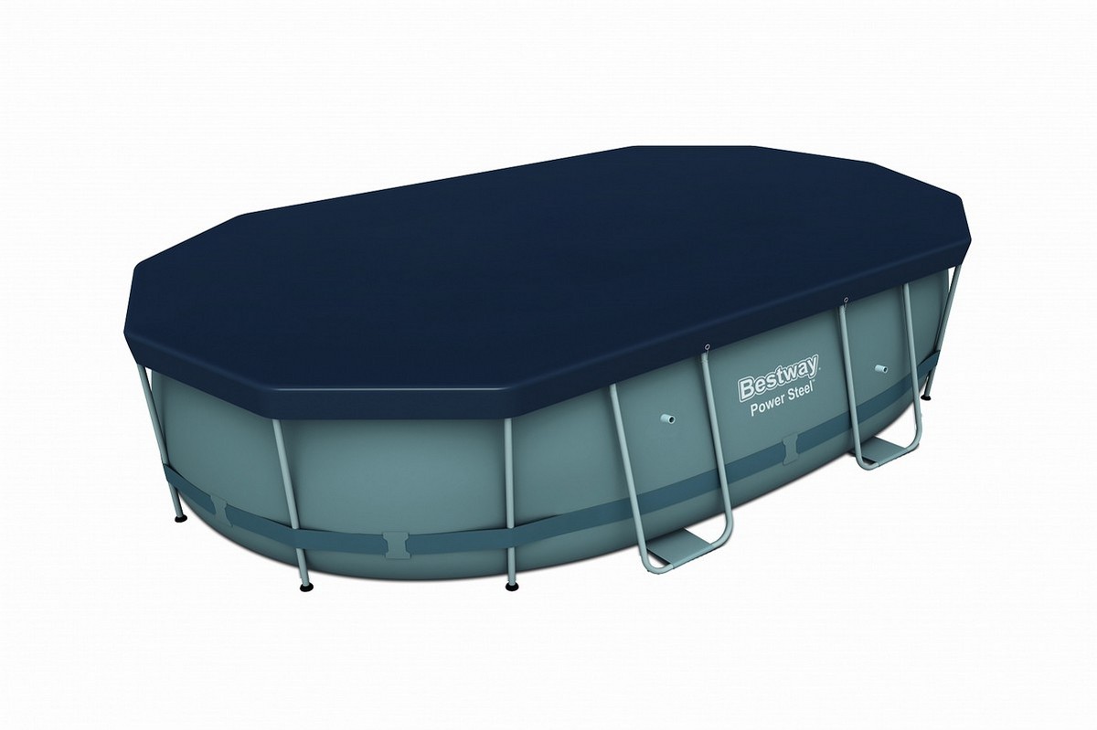 Тент для овальных каркасных бассейнов Bestway 427х250х100 см, ПВХ 58425