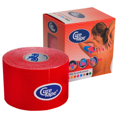 Тейп кинезиологический 500x5 см CureTape 160254 красный