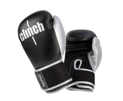 Перчатки боксерские Clinch Aero 2.0 C136 черно-серебристый