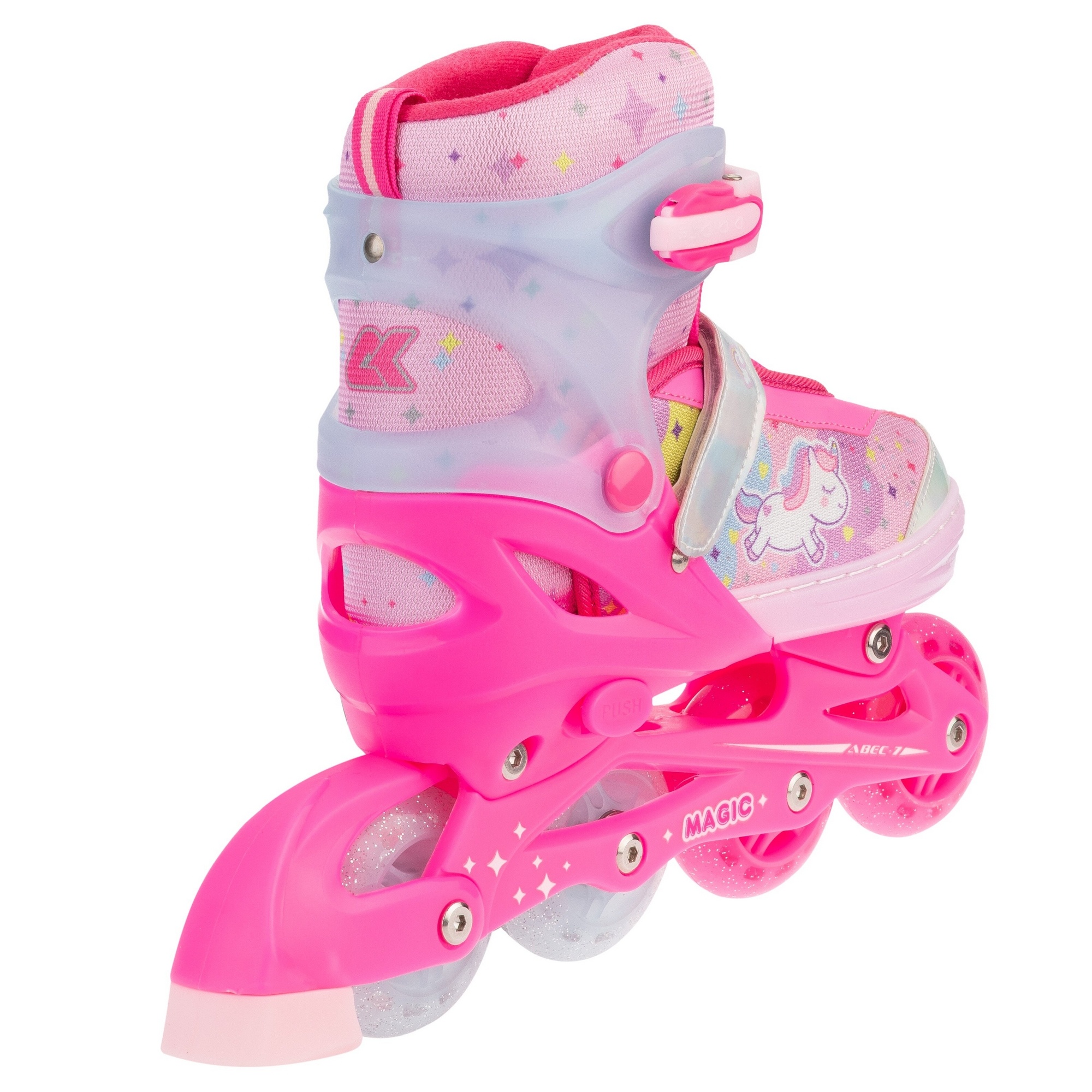 Раздвижные роликовые коньки Alpha Caprice CK-SK-P320-30 Pink (антистресс сквиш лапка в подарок)