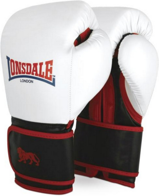 Перчатки детские 6oz Lonsdale Burnaby 160059 6 WH/BK белый\черный