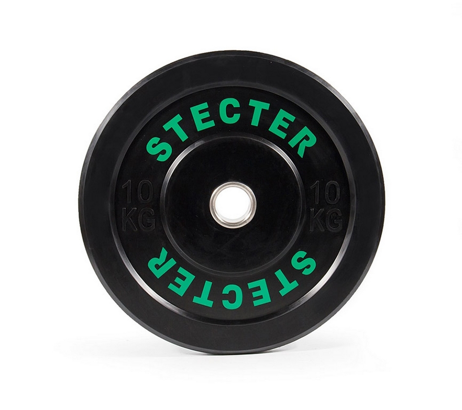 Каучуковый диск (rubber bumper plates) 10 кг Stecter