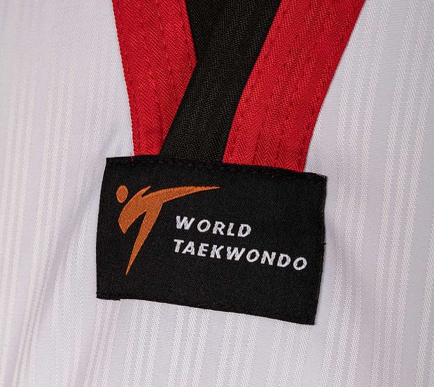 Добок для тхэквондо Adidas WT Adi-Start adiTS01 белый с красно-черным воротником