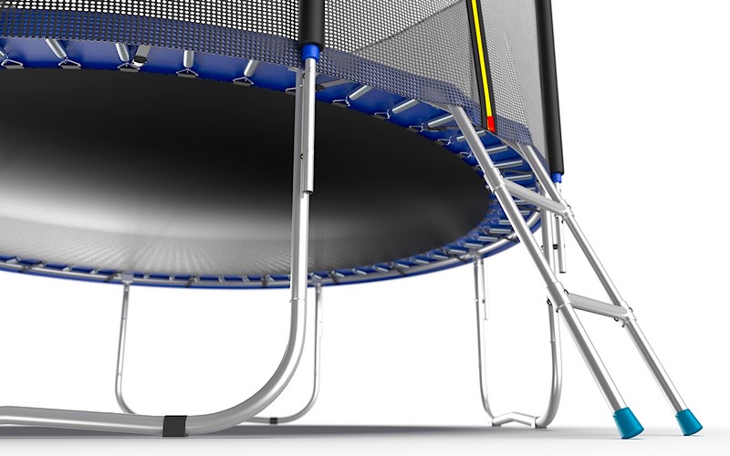 Батут с внешней сеткой и лестницей EVO Jump External 10ft, синий