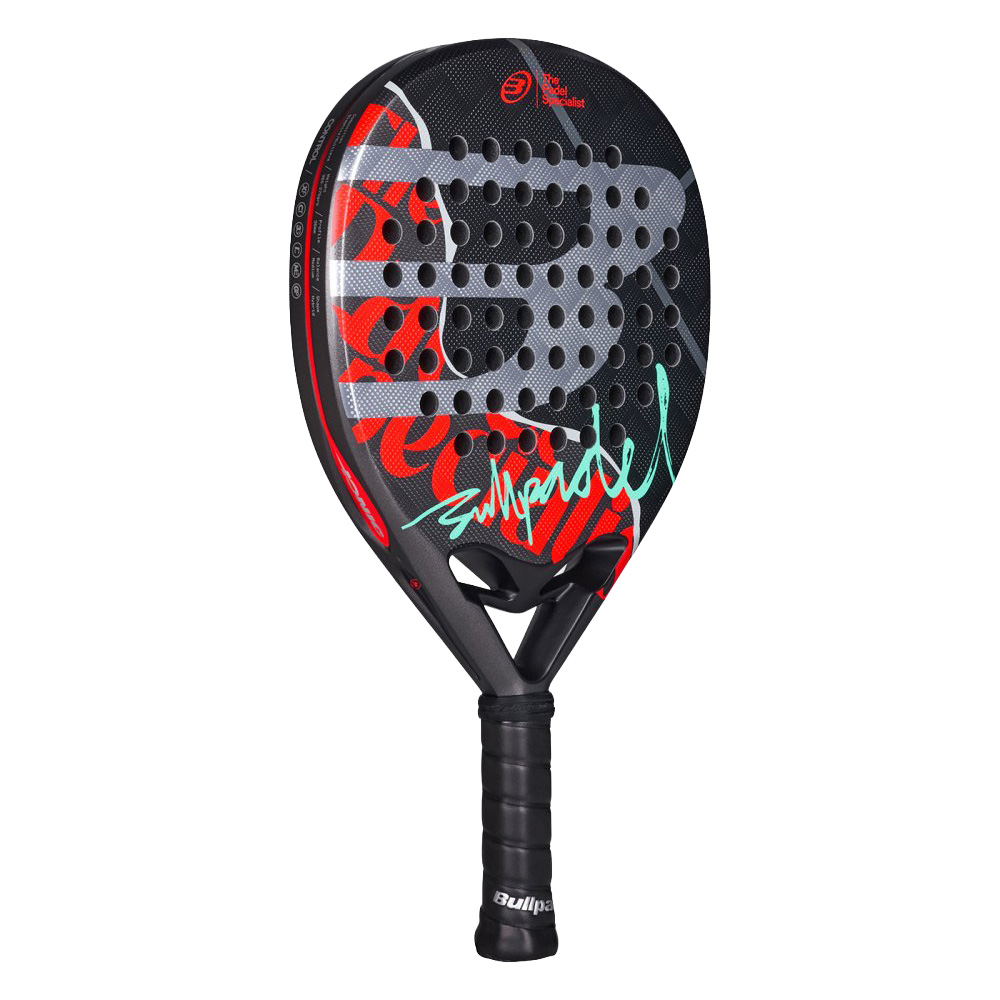 Ракетка для падела, для продв. игроков, карбон Bullpadel Ionic Control 26 494412 черно-красный
