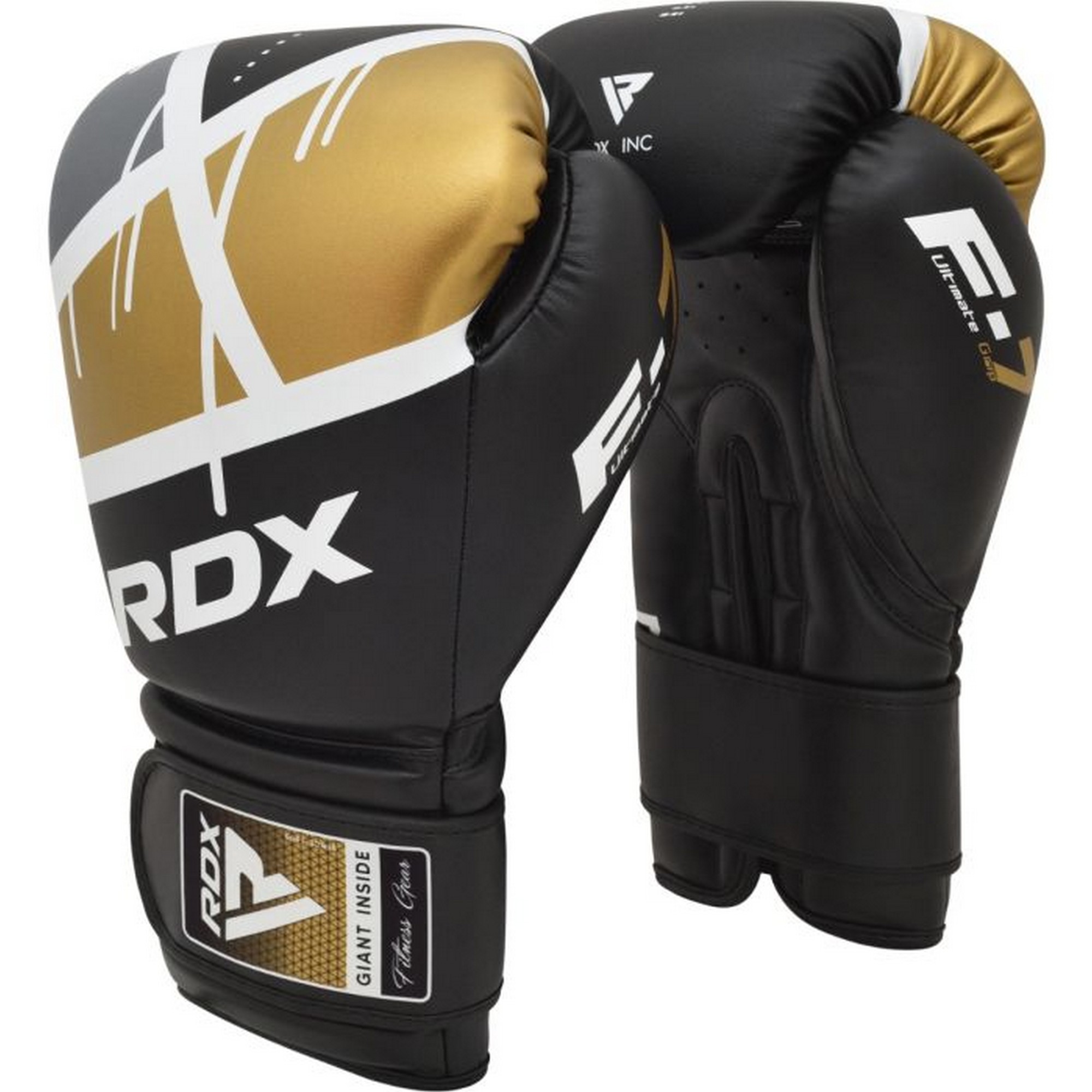 Перчатки тренировочные RDX BGR-F7BGL-8OZ черный\золотой