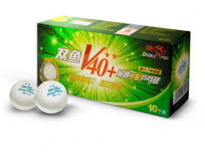 Мячи для настольного тенниса (10шт.) Double Fish 40+ Two star 2* Volant V211F