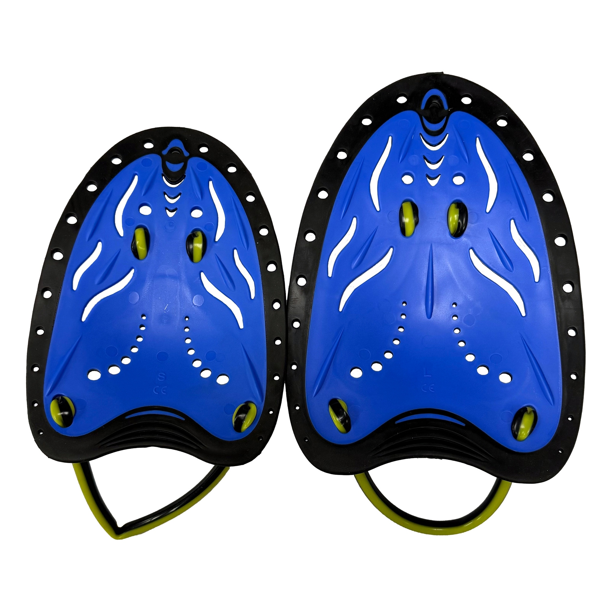 Лопатки для плавания Aqquatix Comfort Paddles AQ\SWE 0011 BL-YL\00-00-00 синие с желтыми шнурками