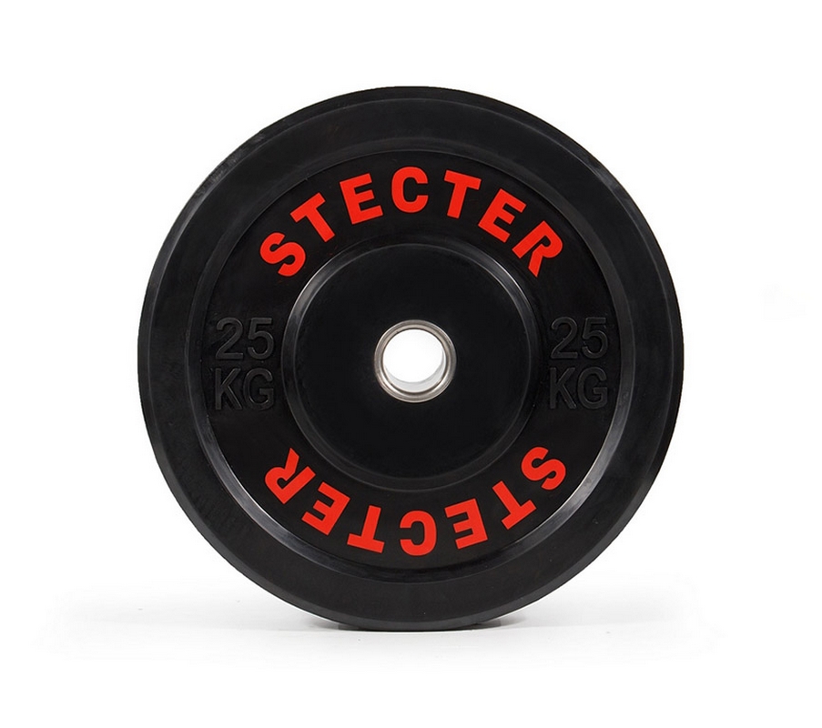 Каучуковый диск (rubber bumper plates) 25 кг Stecter