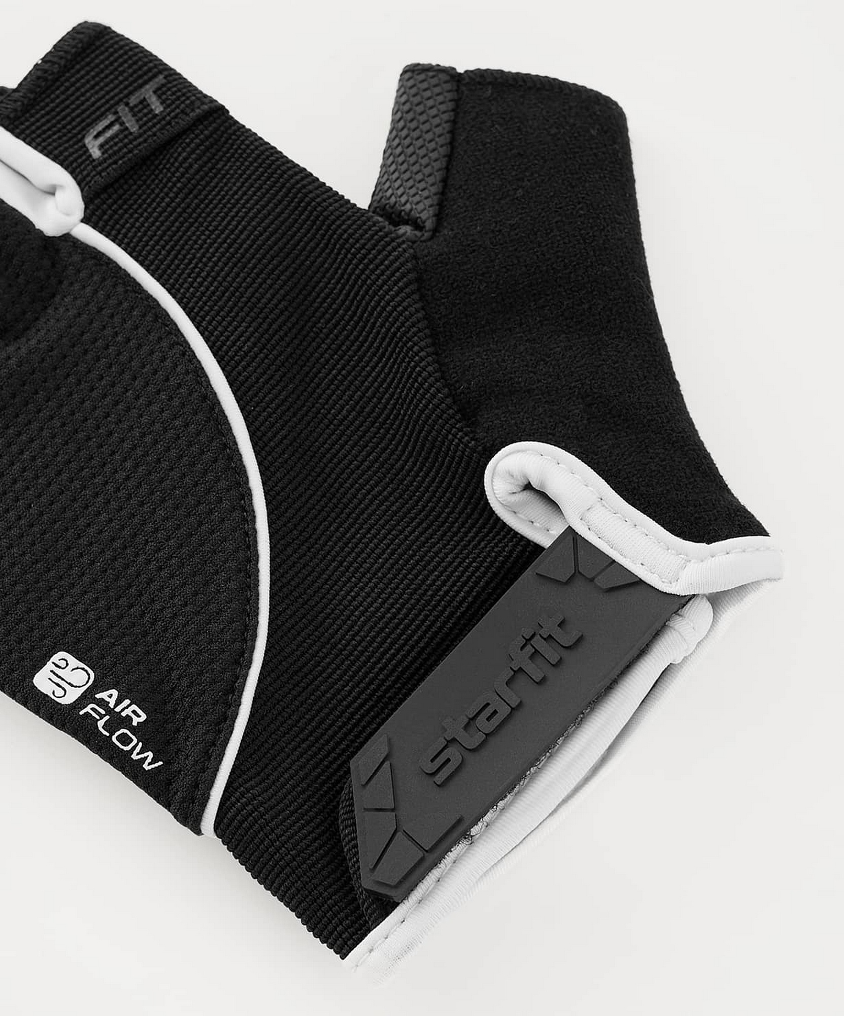 Перчатки для фитнеса Star Fit WG-202, черный\белый