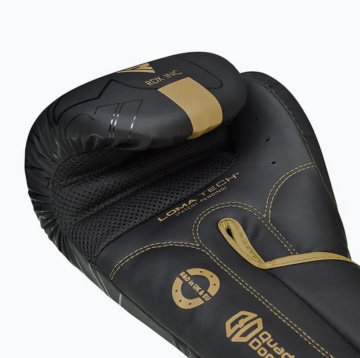 Перчатки тренировочные RDX F6 BGR-F6MGL-6OZ черный\золотой матовый