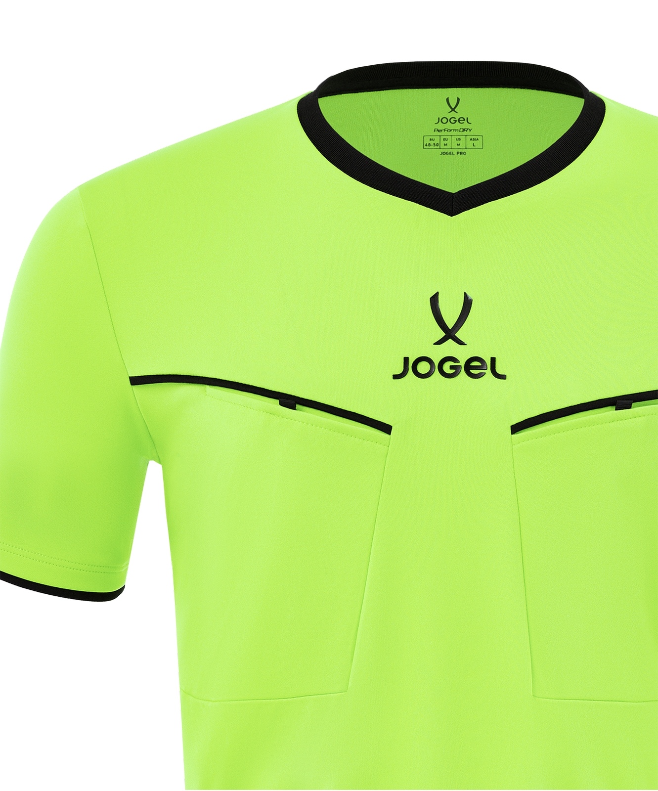 Футболка судейская Jogel DIVISION PerFormDRY Referee SS Tee 2.0, желтый неон