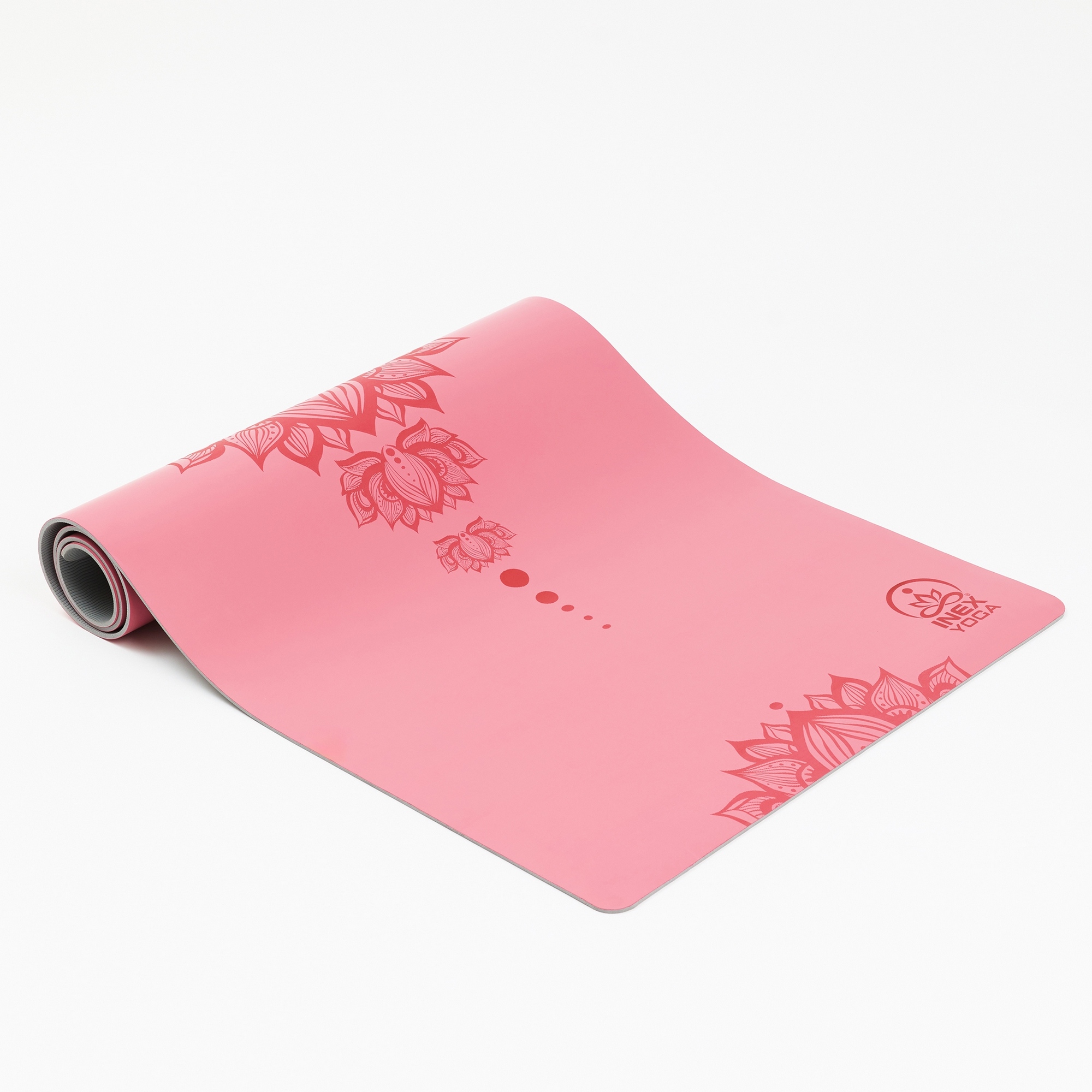 Коврик для йоги 185х68х0,5 см, TPE, c гравировкой Inex Yoga PU Mat PUMATPE-LT-PK розовый