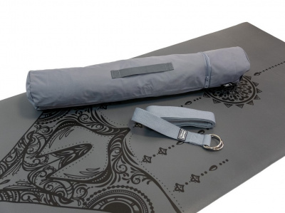Коврик для йоги 183x61,5x0,25 см., в сумке с ремешком Original Fit.Tools FT-TYM025-GY серый