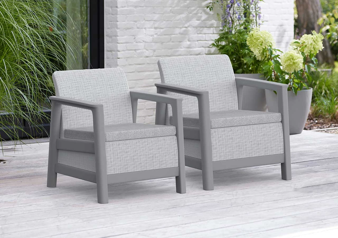 Комплект мебели Сканди (Scandi Linea 2 Seater Set) пепельно-серый