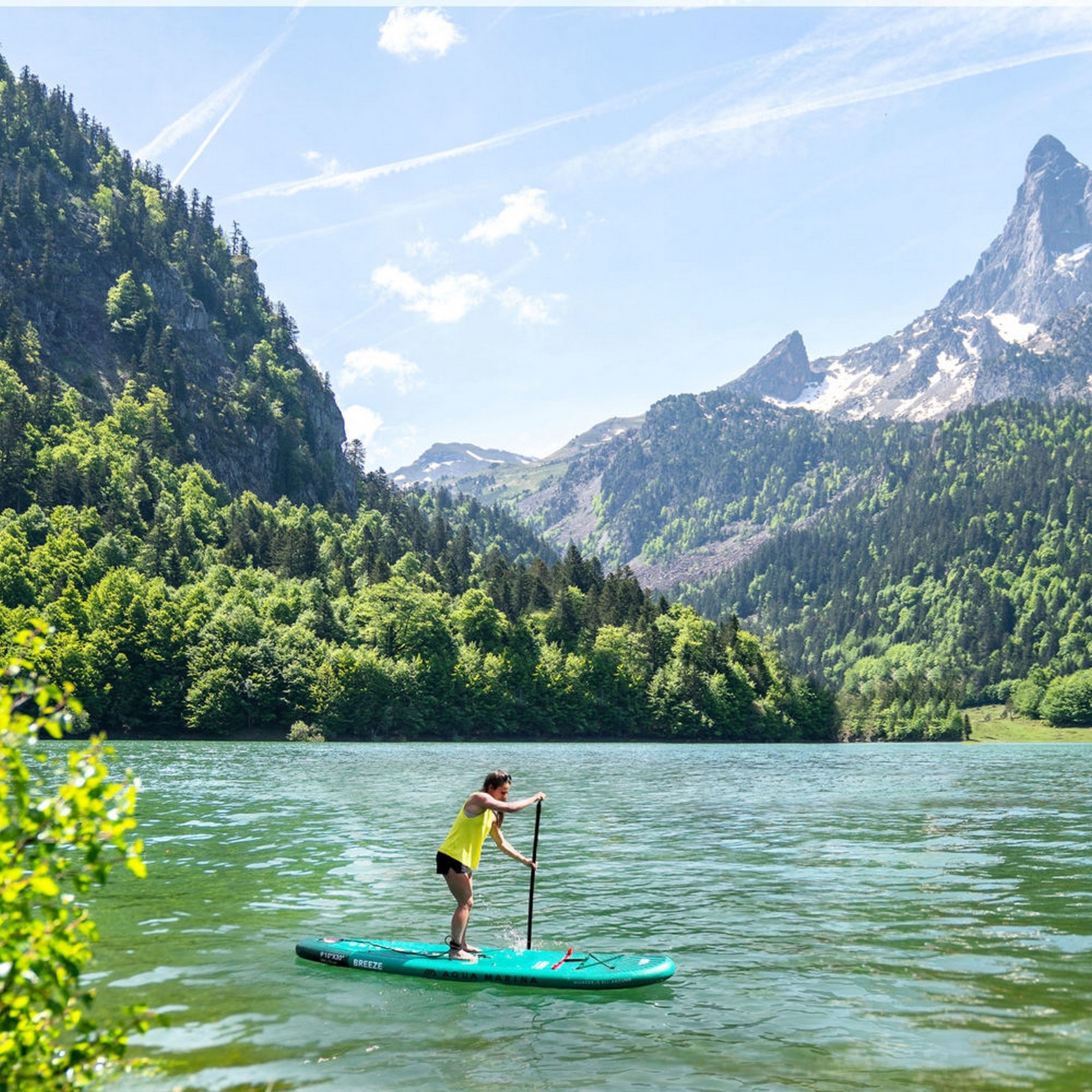 SUP-доска 300х76х12см, насос, весло, лиш, киль, ремнабор, сумка, до 100кг Aqua Marina Breeze BT-23BRP