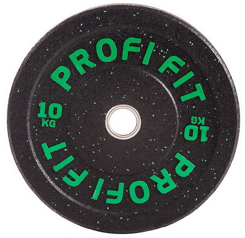 Диск для штанги Hi-Temp с цветными вкраплениями, d51 10кг Profi-Fit