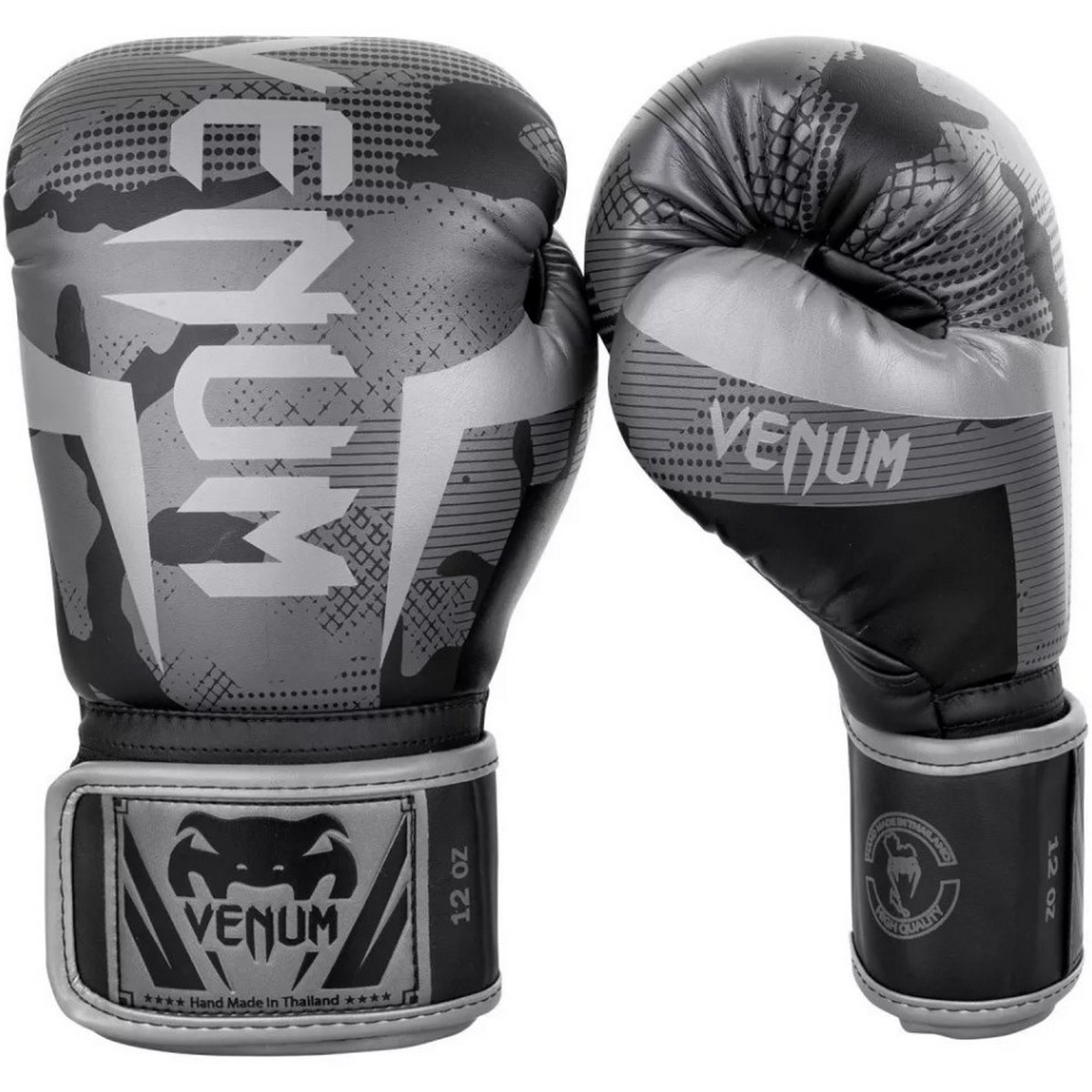 Перчатки Venum Elite 1392-536-12oz серый\камуфляж
