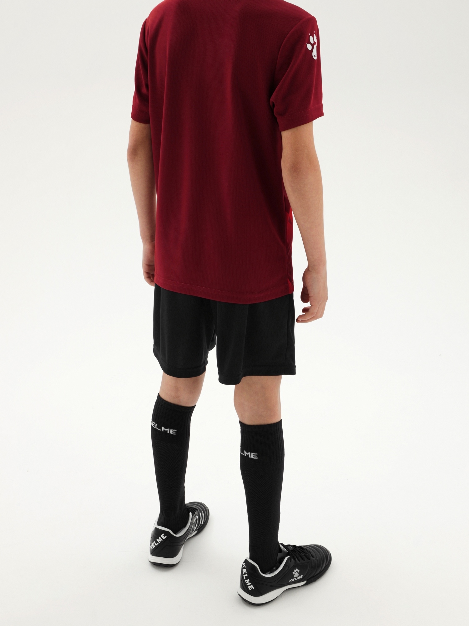 Детская футбольная форма Kelme Short-Sleeved Football Suit 8251ZB3003-603 Burgundy\Black