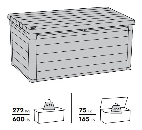 Сундук для хранения, графит Cortina box 570L