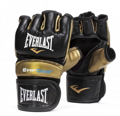 Перчатки тренировочные M-L Everlast Titan Everstrike P00000663 ML BK/GD черный\золотой