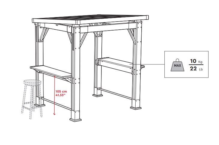 Беседка-гриль Gazebo Graphite