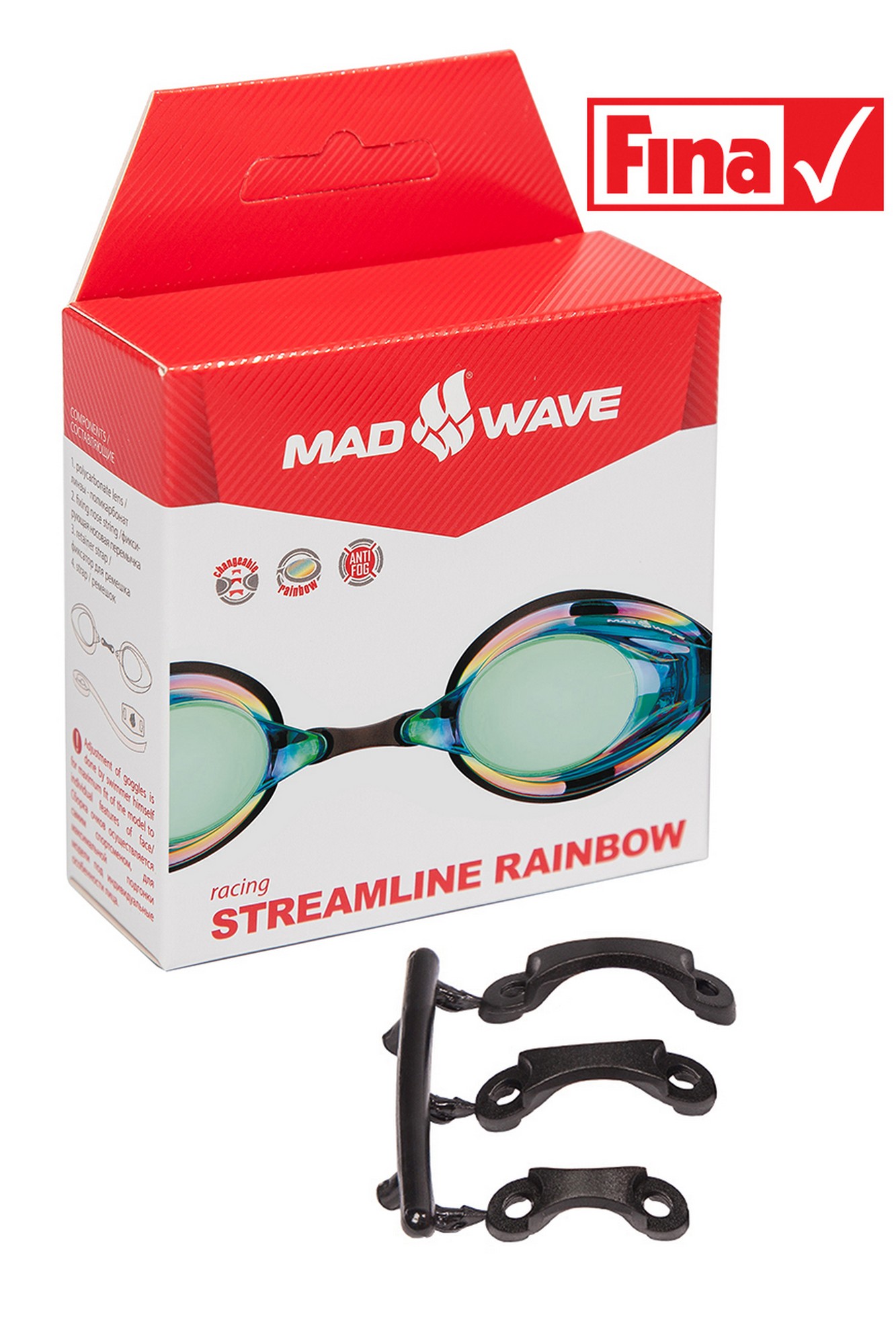 Стартовые очки Mad Wave Streamline Rainbow M0457 03 0 04W