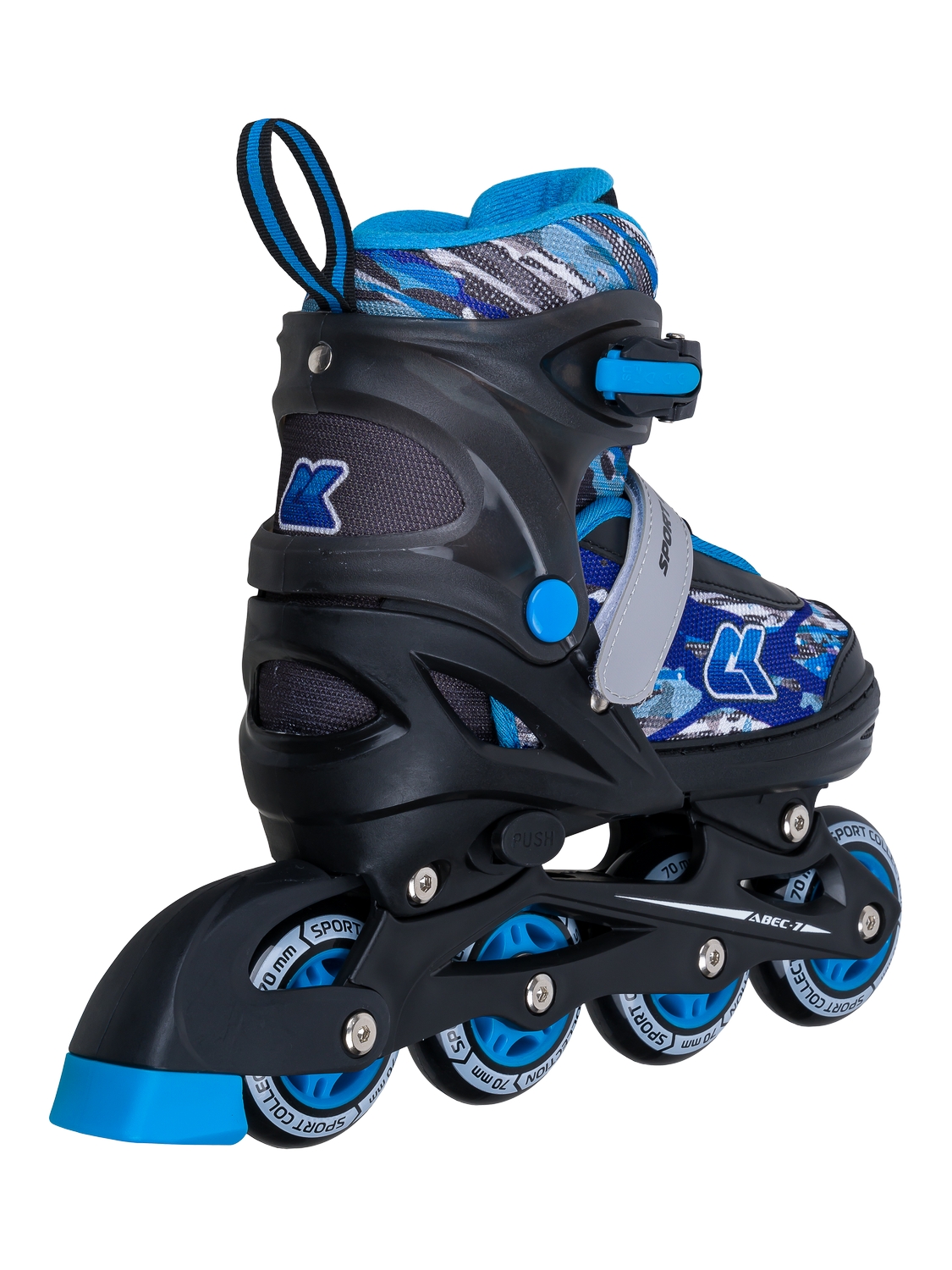 Раздвижные роликовые коньки Alpha Caprice CK-SK-P320-33Blue (антистресс обезьяна в подарок)
