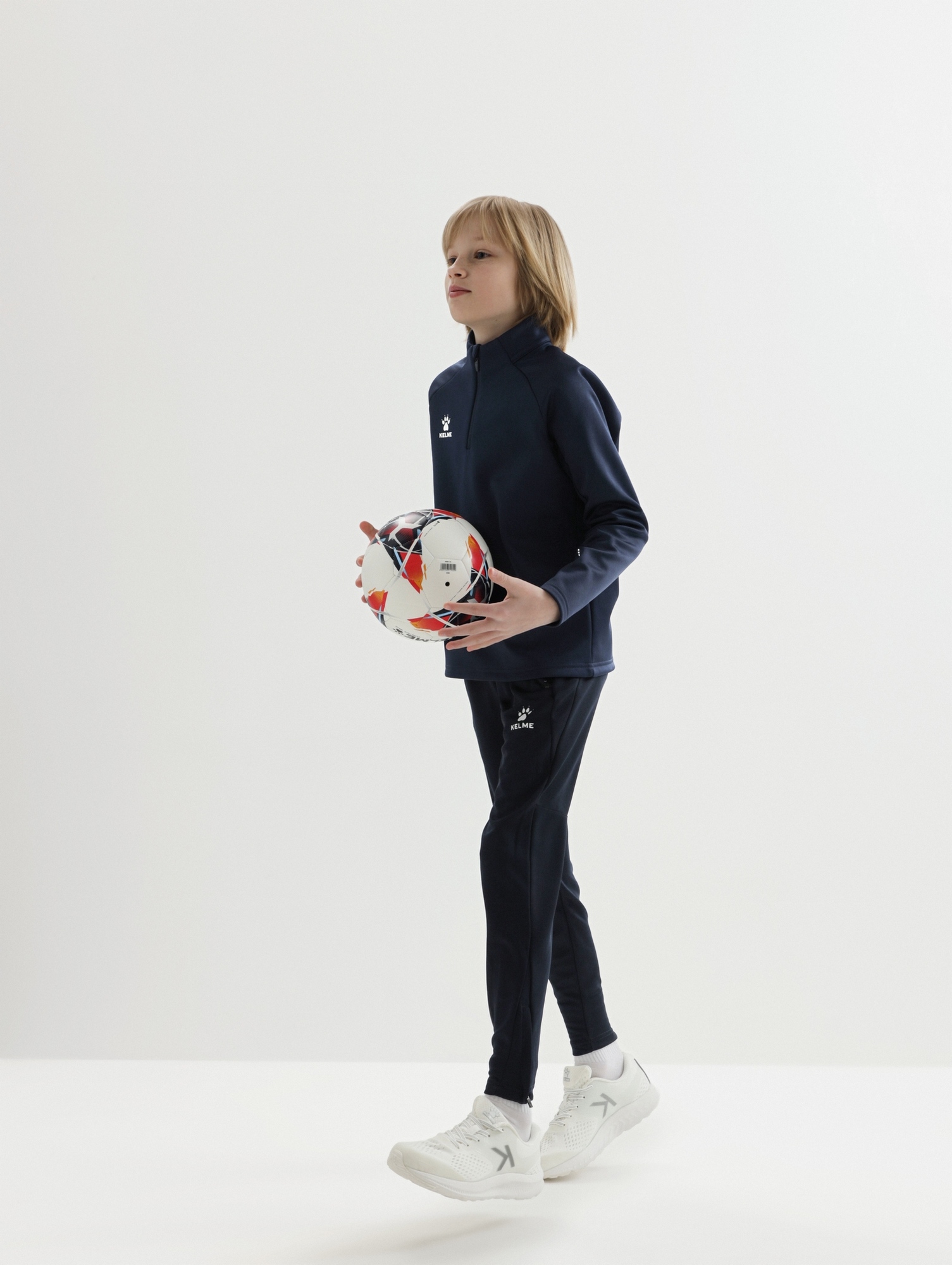 Детская олимпийка Kelme Children's Pullover (plus Fleece) 7461TT3052-416 Dark Blue