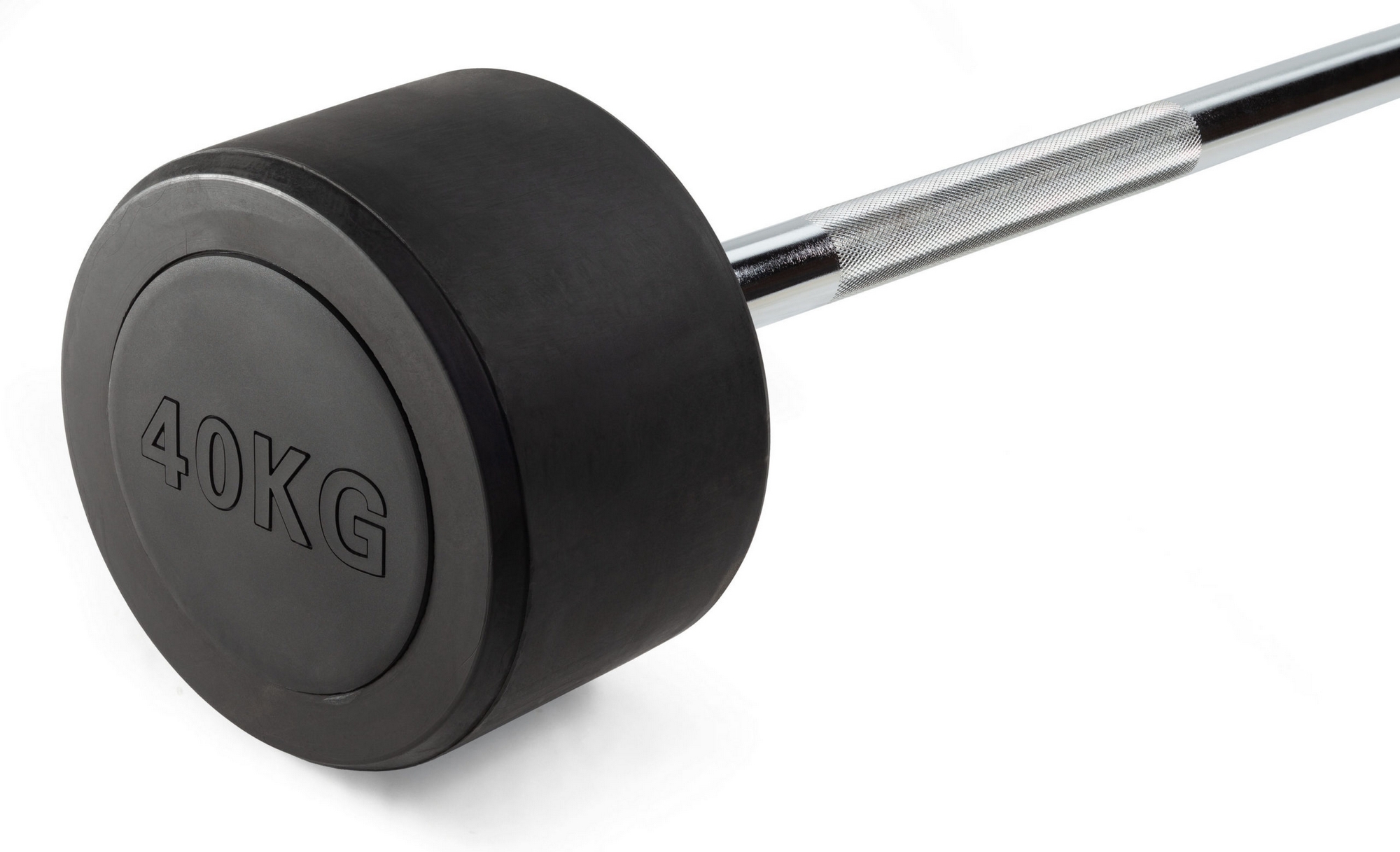 Штанга неразборная обрезиненная 40 кг. Прямой гриф VictoryFit VF-DX4400