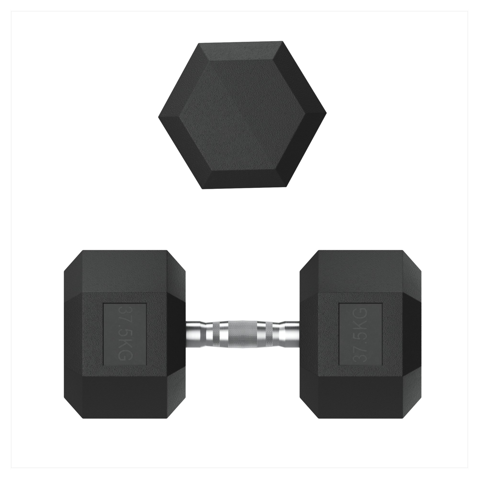 Гантель гексагональная обрезиненная 37,5 кг UnixFit DBHEX37_5