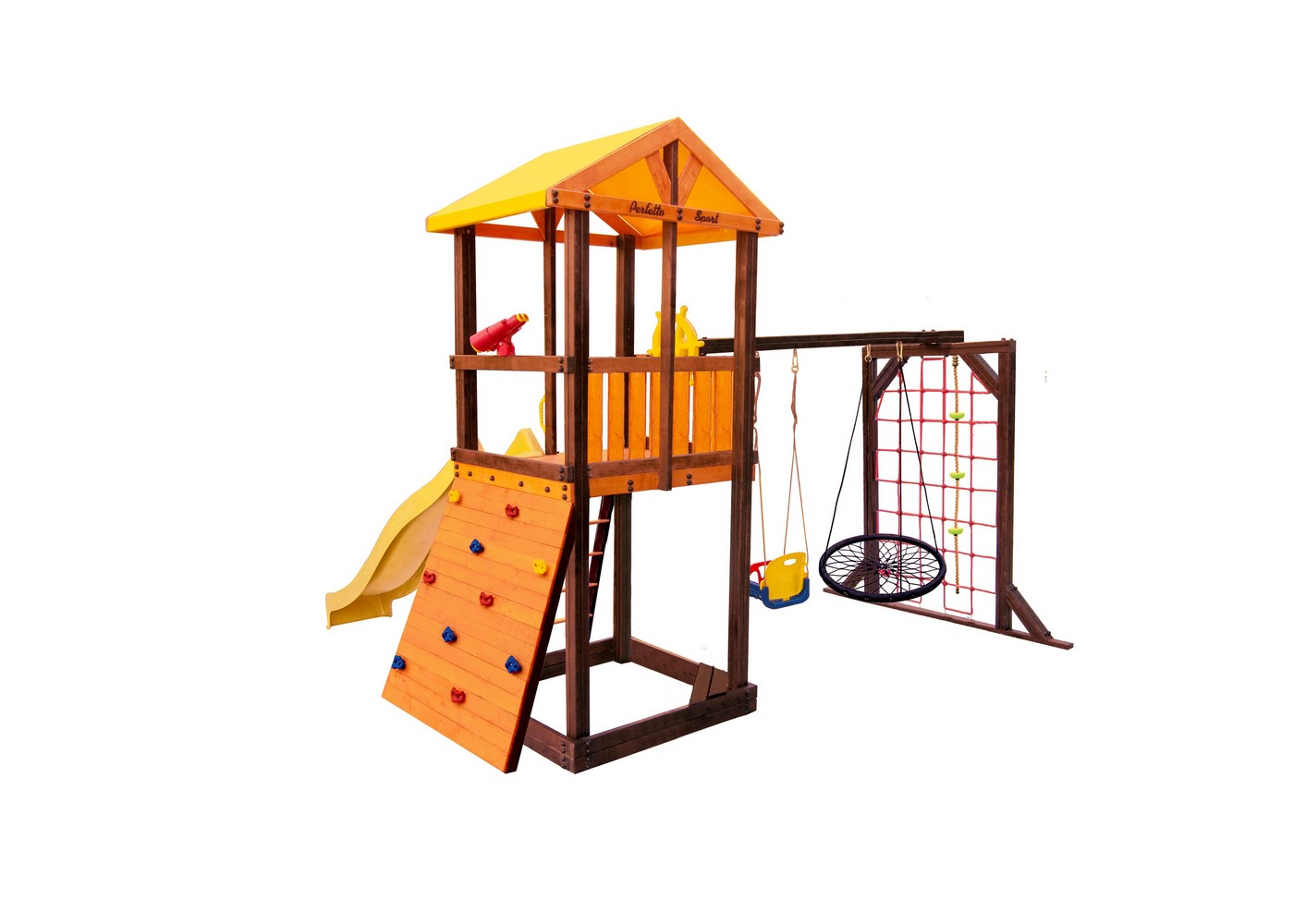 Игровой комплекс Perfetto Sport Pitigliano-11 + качели Паутина