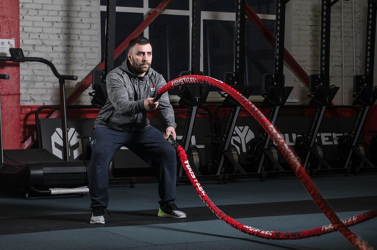 Канат тренировочный YouSteel нейлон, в чехле, D38мм, длина 15 м, красный